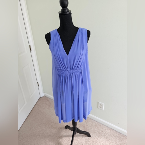 Anthropologie | HD in Paris Periwinkle Flowy Dress - Sz 10P - Picture 6 of 7